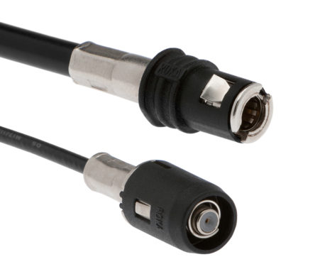 Connector + coupler for cable